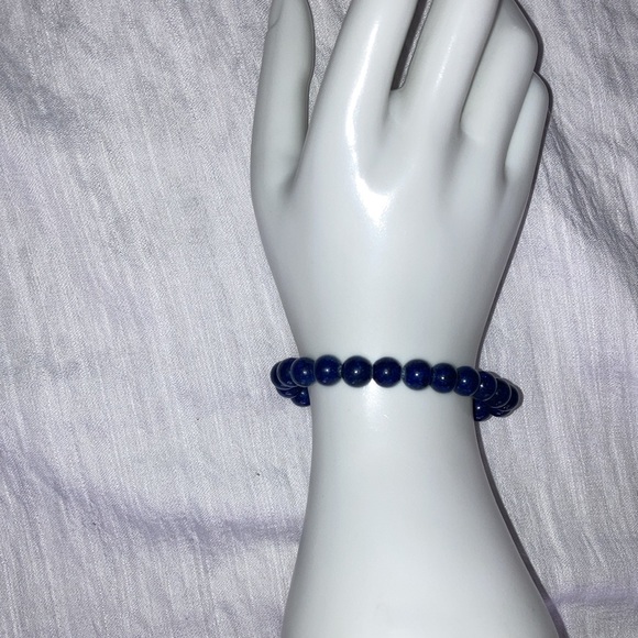 New Bracelet Beaded Stretch Blue Women’s - Picture 2 of 7